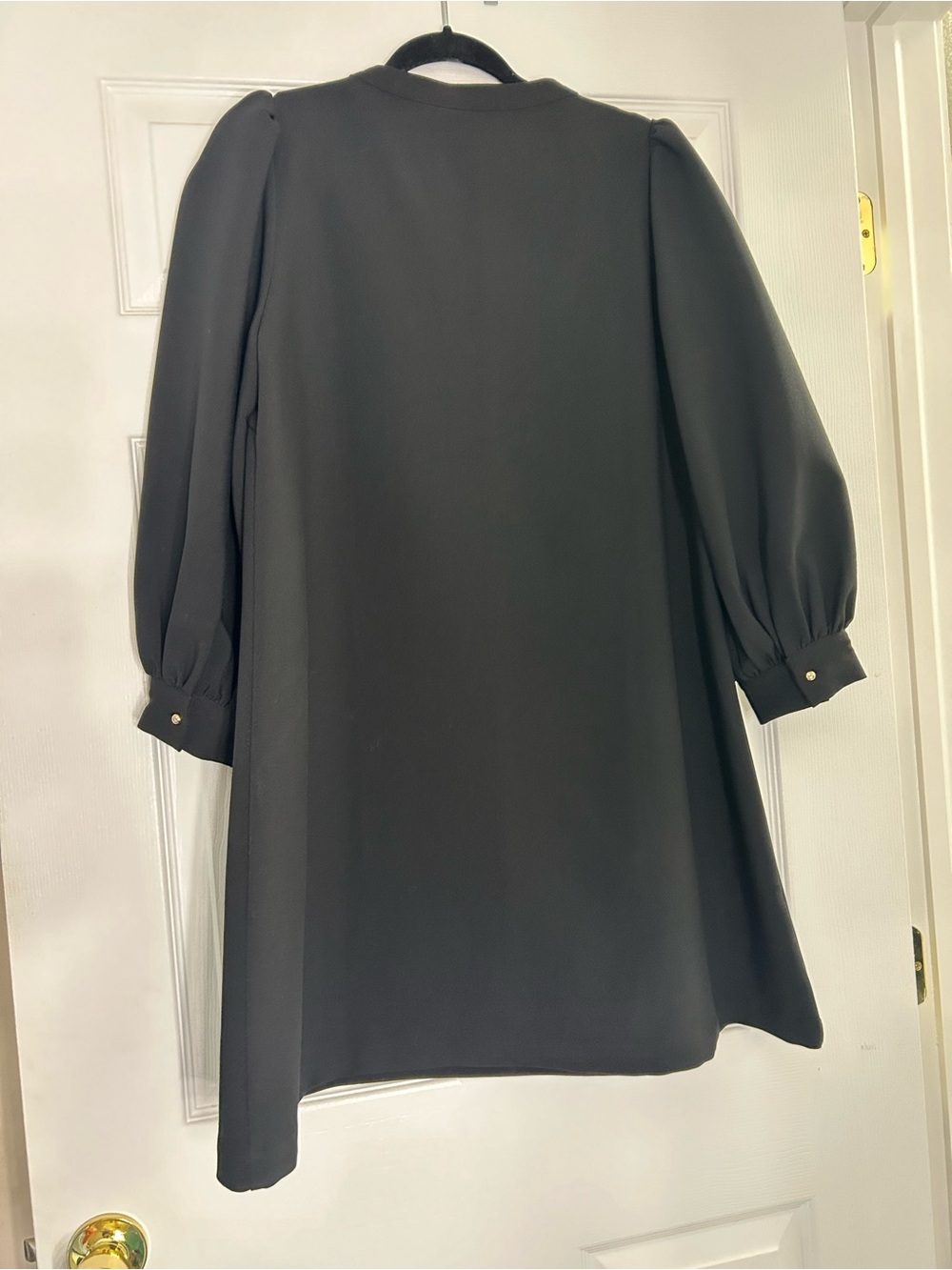 Tuckernuck Black Button-Front Puff-Sleeve Dress - Picture 2 of 3
